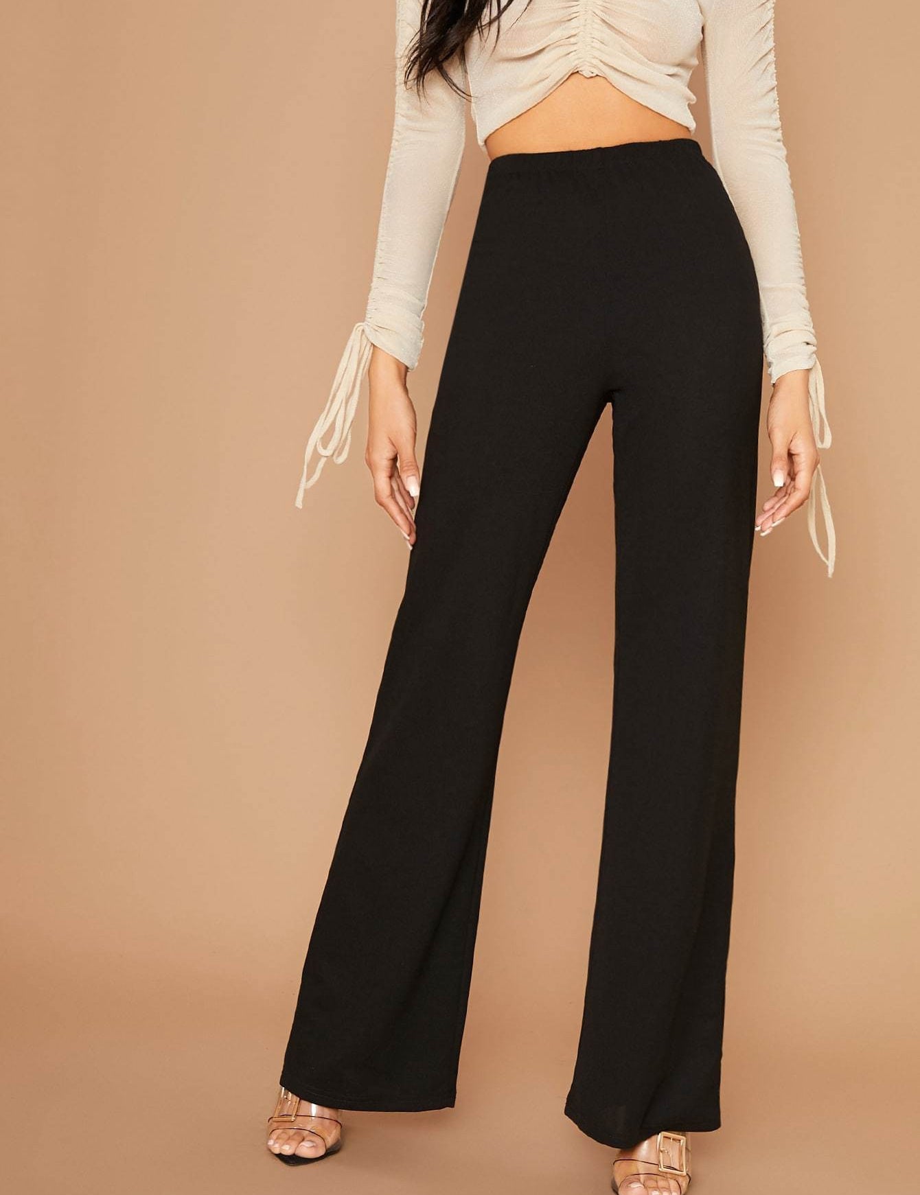 KOTTY Relaxed Women Black Trousers 