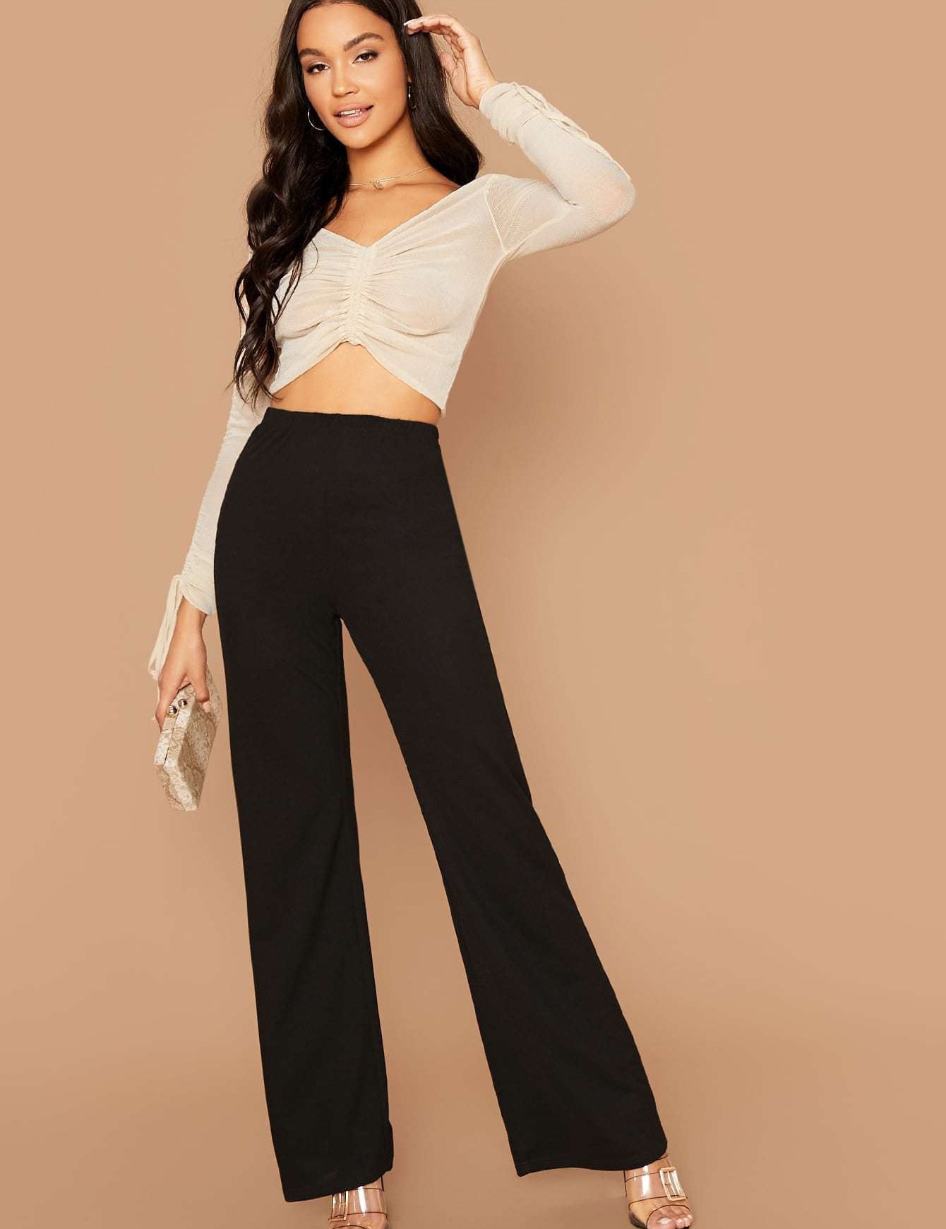 KOTTY Relaxed Women Black Trousers 