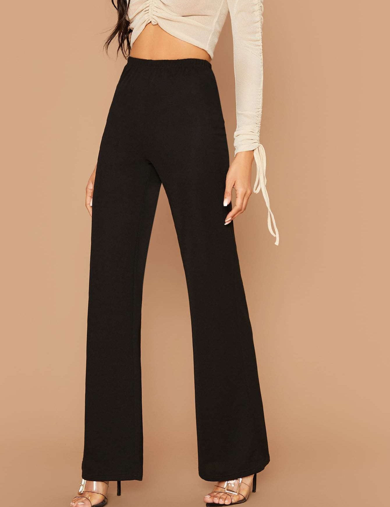 KOTTY Relaxed Women Black Trousers 