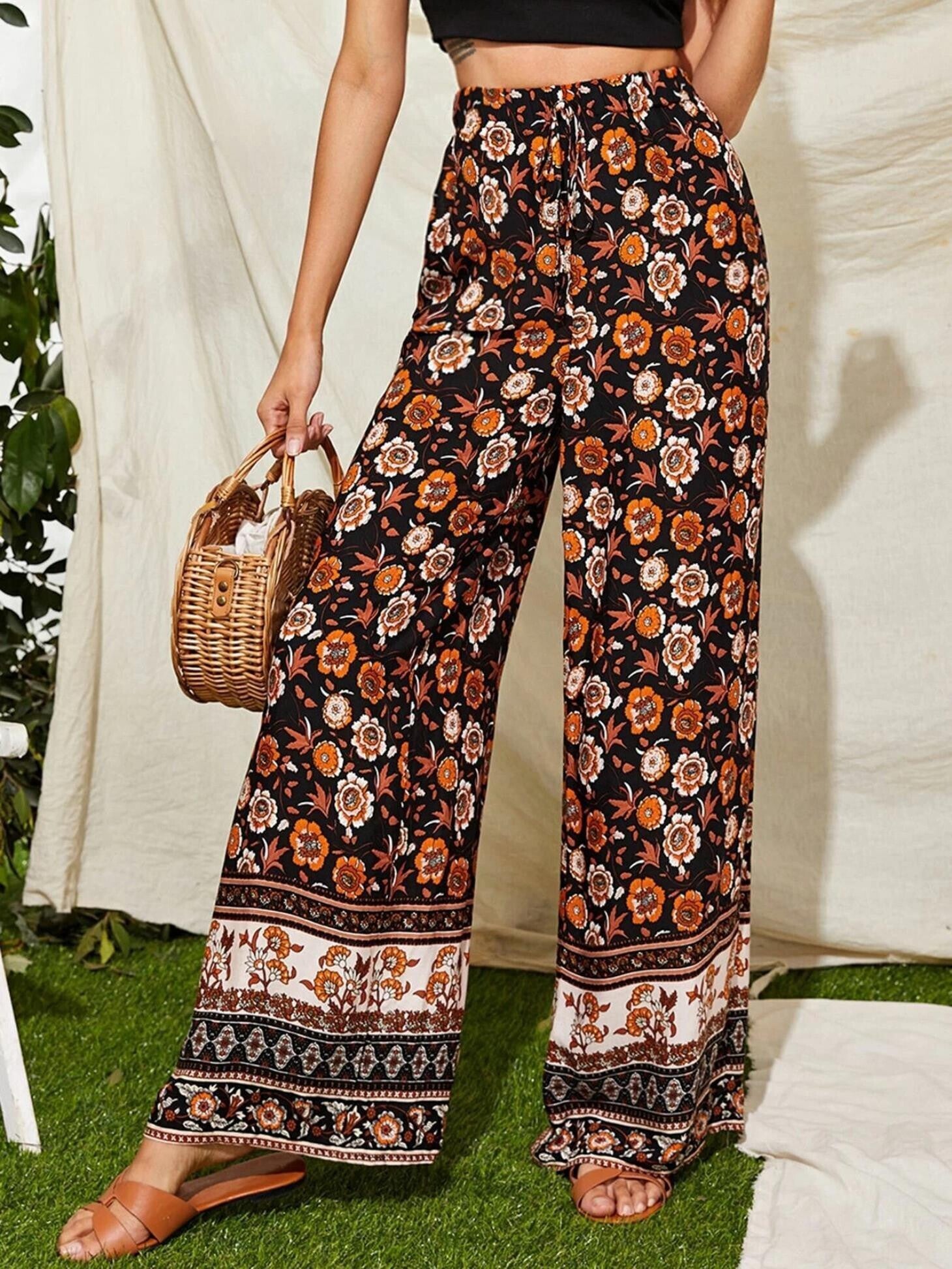 KOTTY Regular Fit Women Multicolor Trousers 