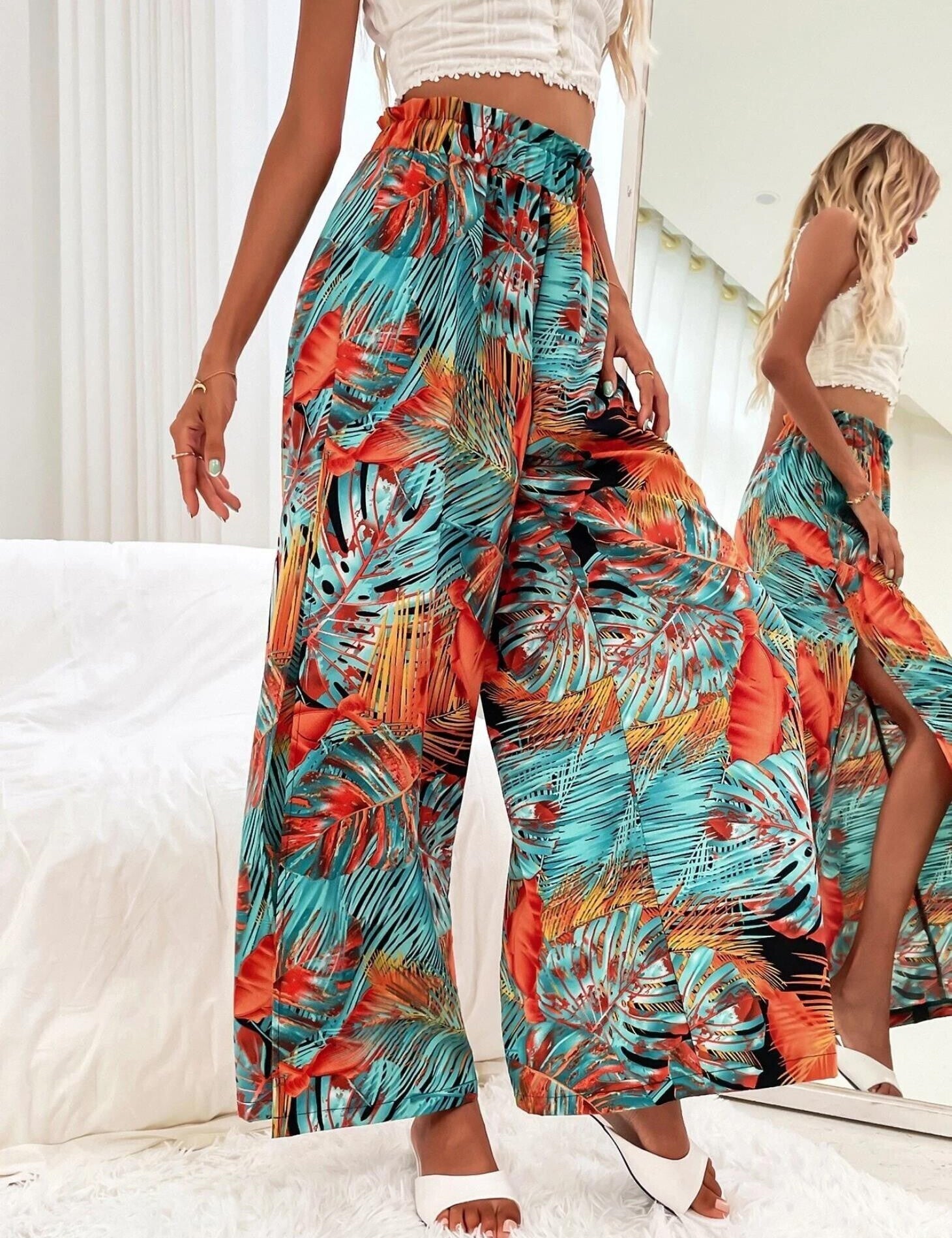 KOTTY Regular Fit Women Multicolor Trousers 