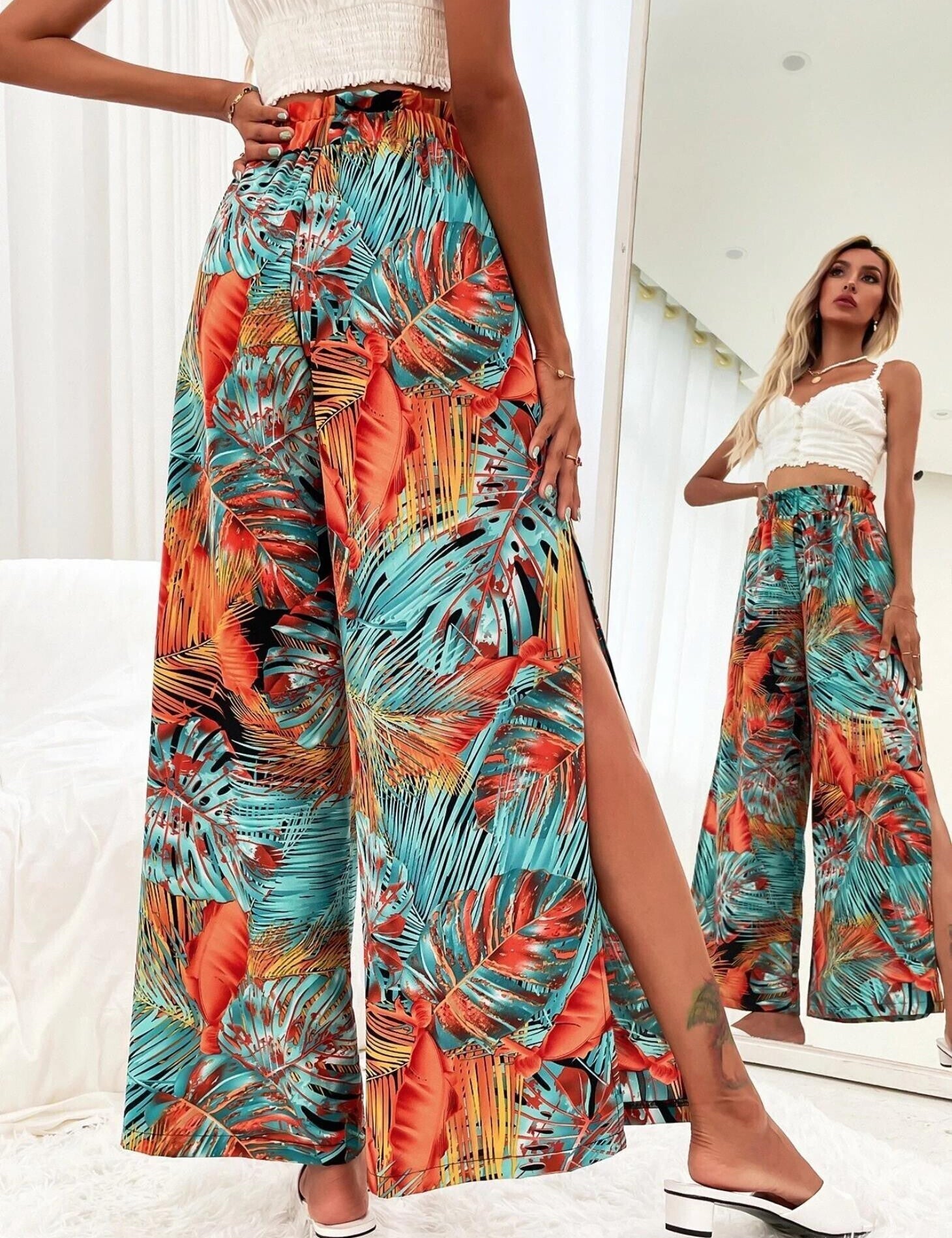 KOTTY Regular Fit Women Multicolor Trousers 