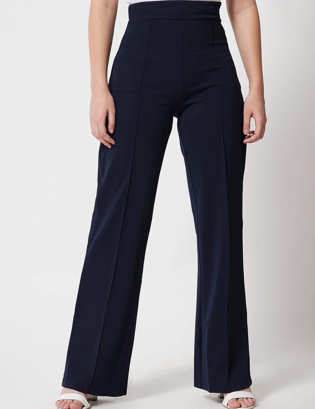 KOTTY Regular Fit Women Dark Blue Trousers 