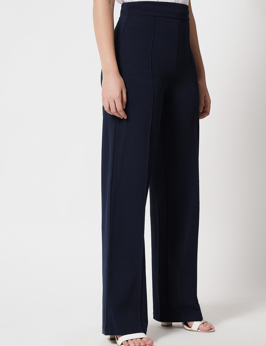KOTTY Regular Fit Women Dark Blue Trousers 