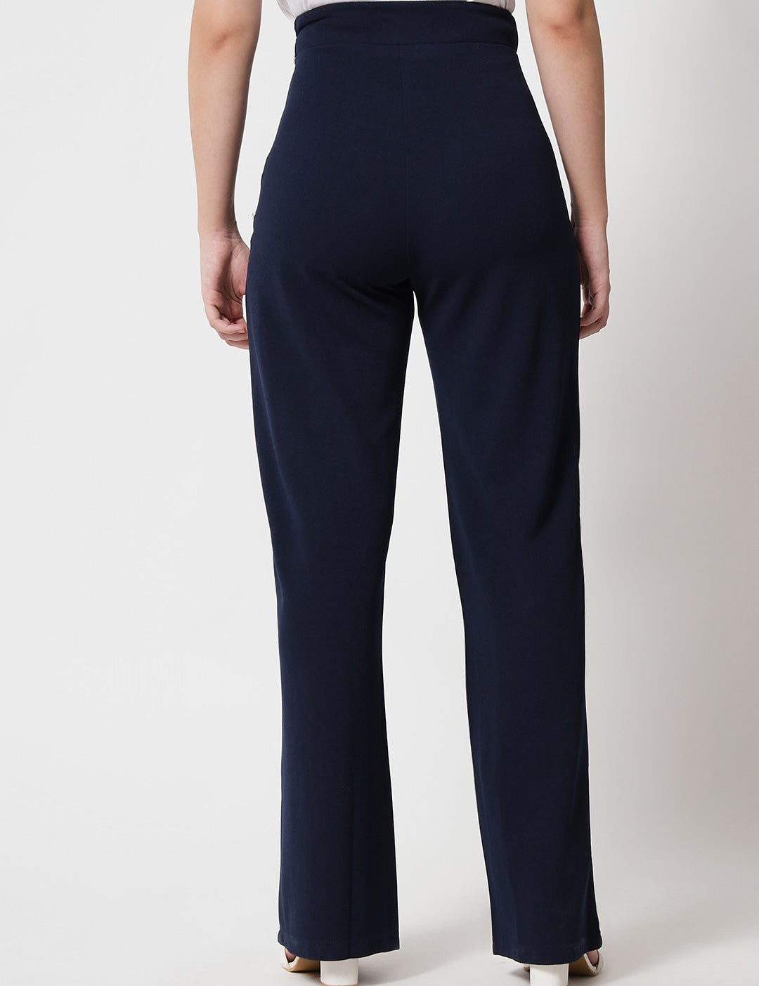 KOTTY Regular Fit Women Dark Blue Trousers 