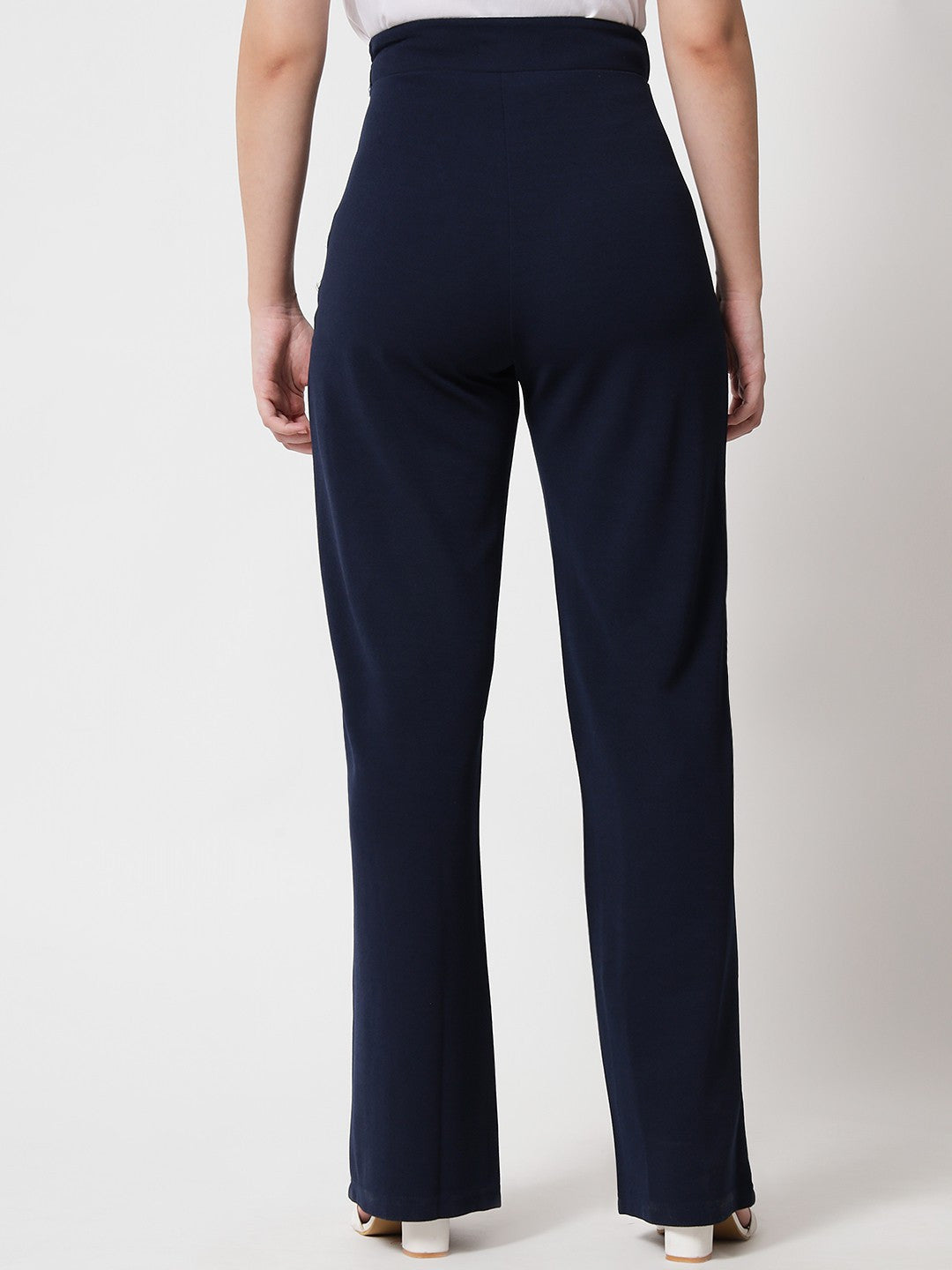 KOTTY Regular Fit Women Dark Blue Trousers 