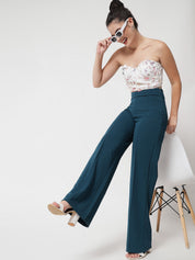 KOTTY Regular Fit Women Dark Green Trousers 