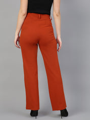 KOTTY Regular Fit Women Red Trousers 