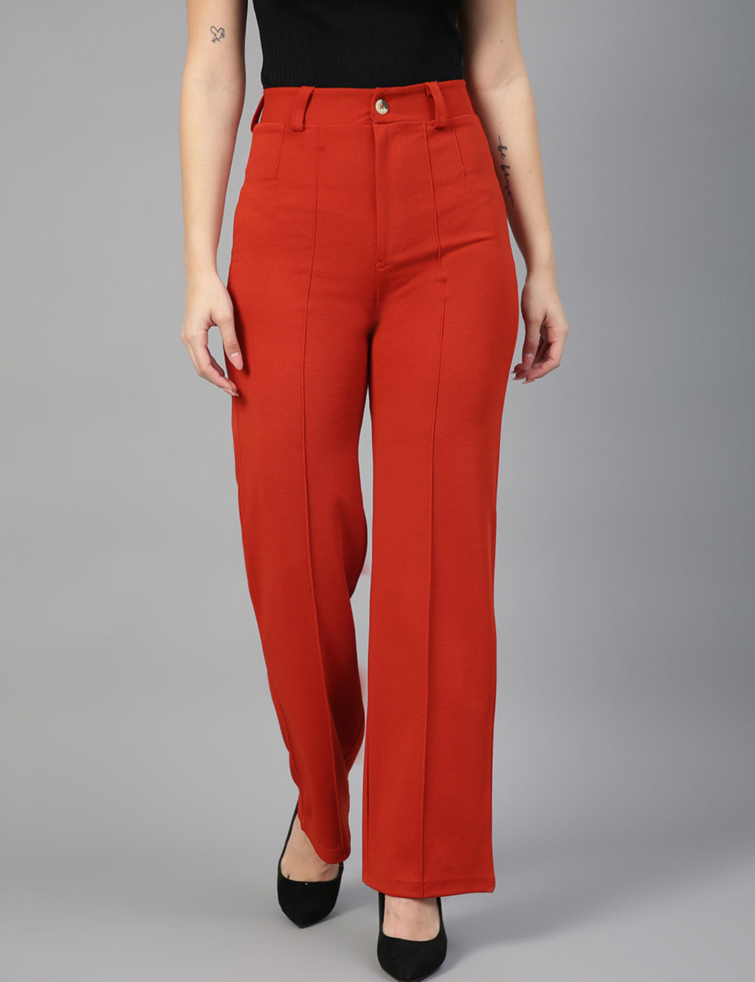 KOTTY Regular Fit Women Red Trousers 