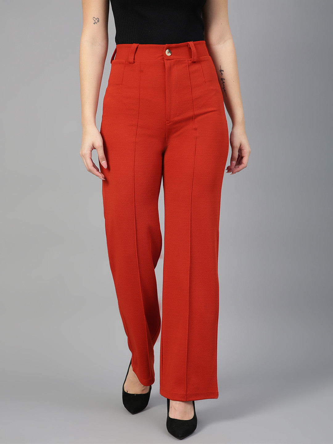 KOTTY Regular Fit Women Red Trousers 
