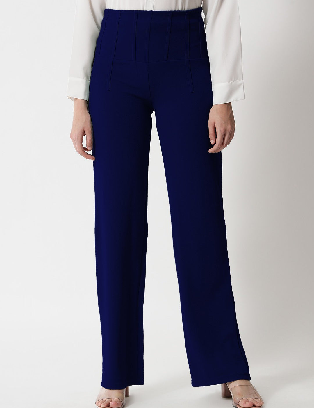 KOTTY Regular Fit Women Dark Blue Trousers 