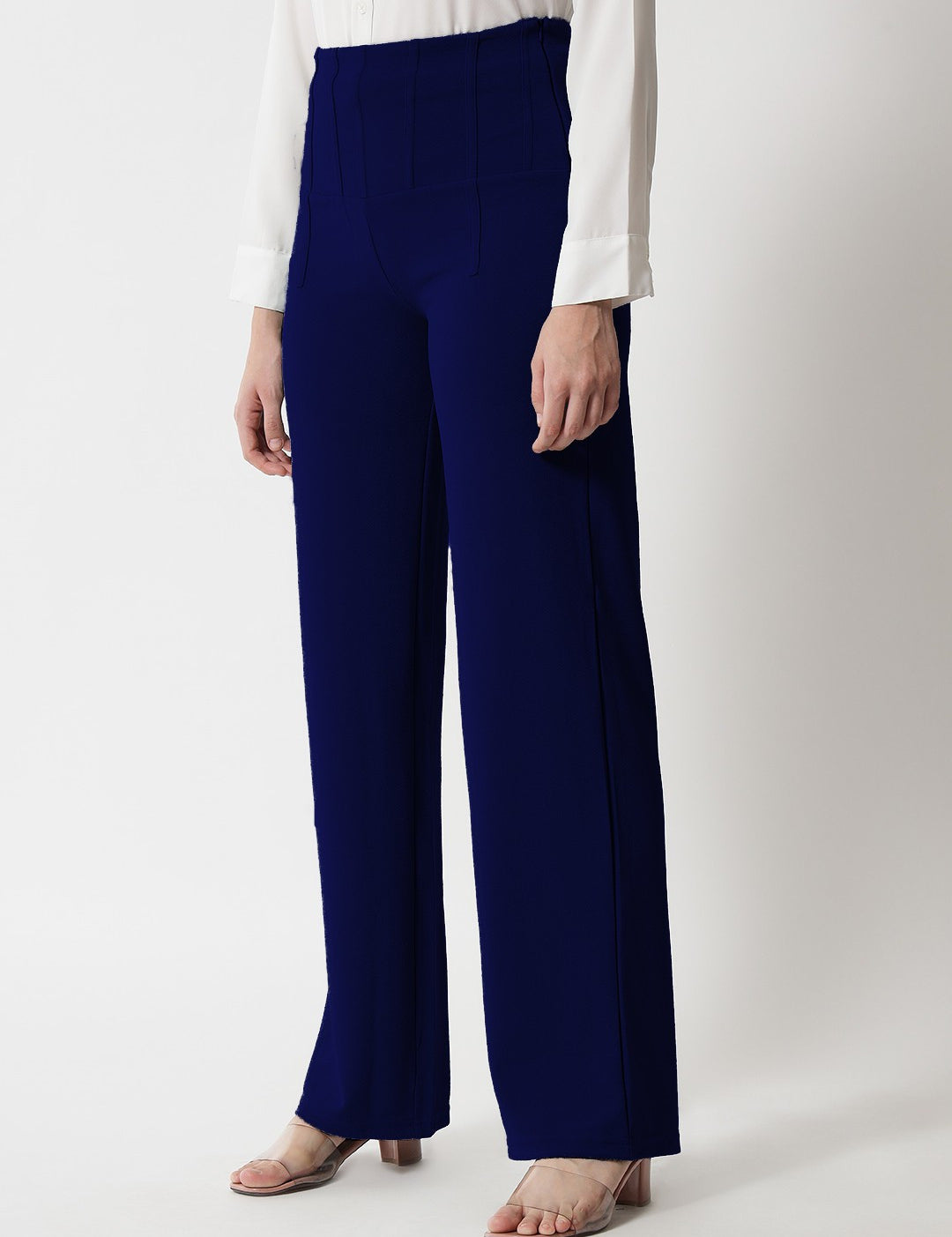 KOTTY Regular Fit Women Dark Blue Trousers 