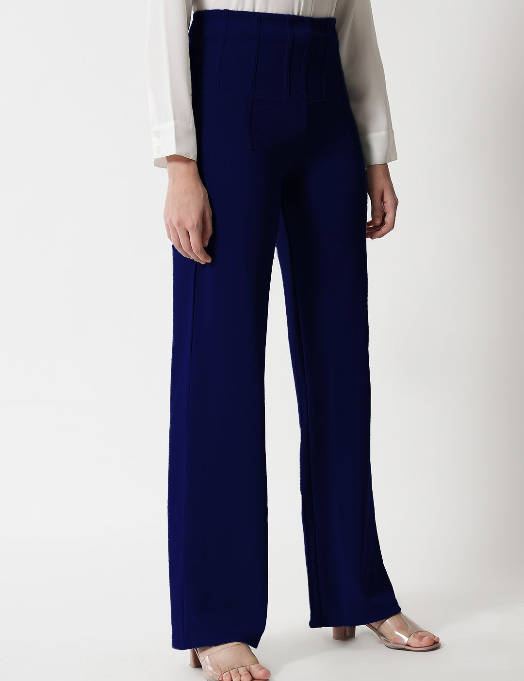 KOTTY Regular Fit Women Dark Blue Trousers 