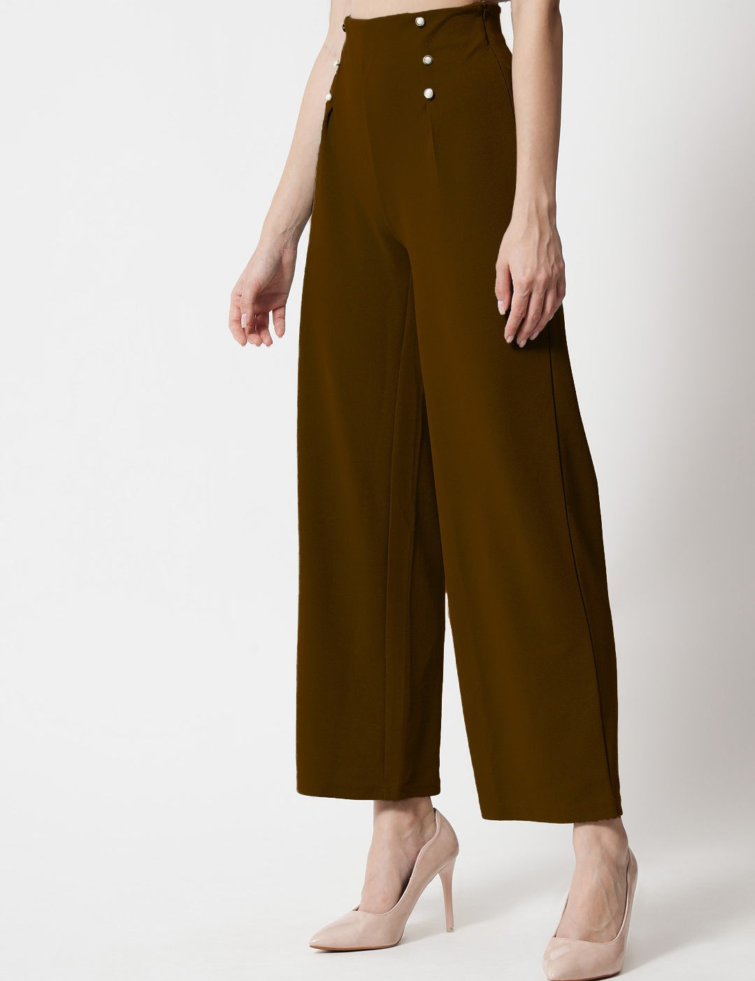 KOTTY Regular Fit Women Brown Trousers 