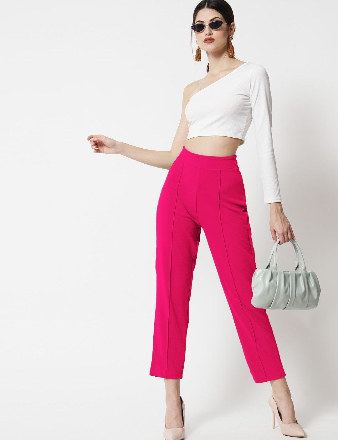 KOTTY Regular Fit Women Pink Trousers 