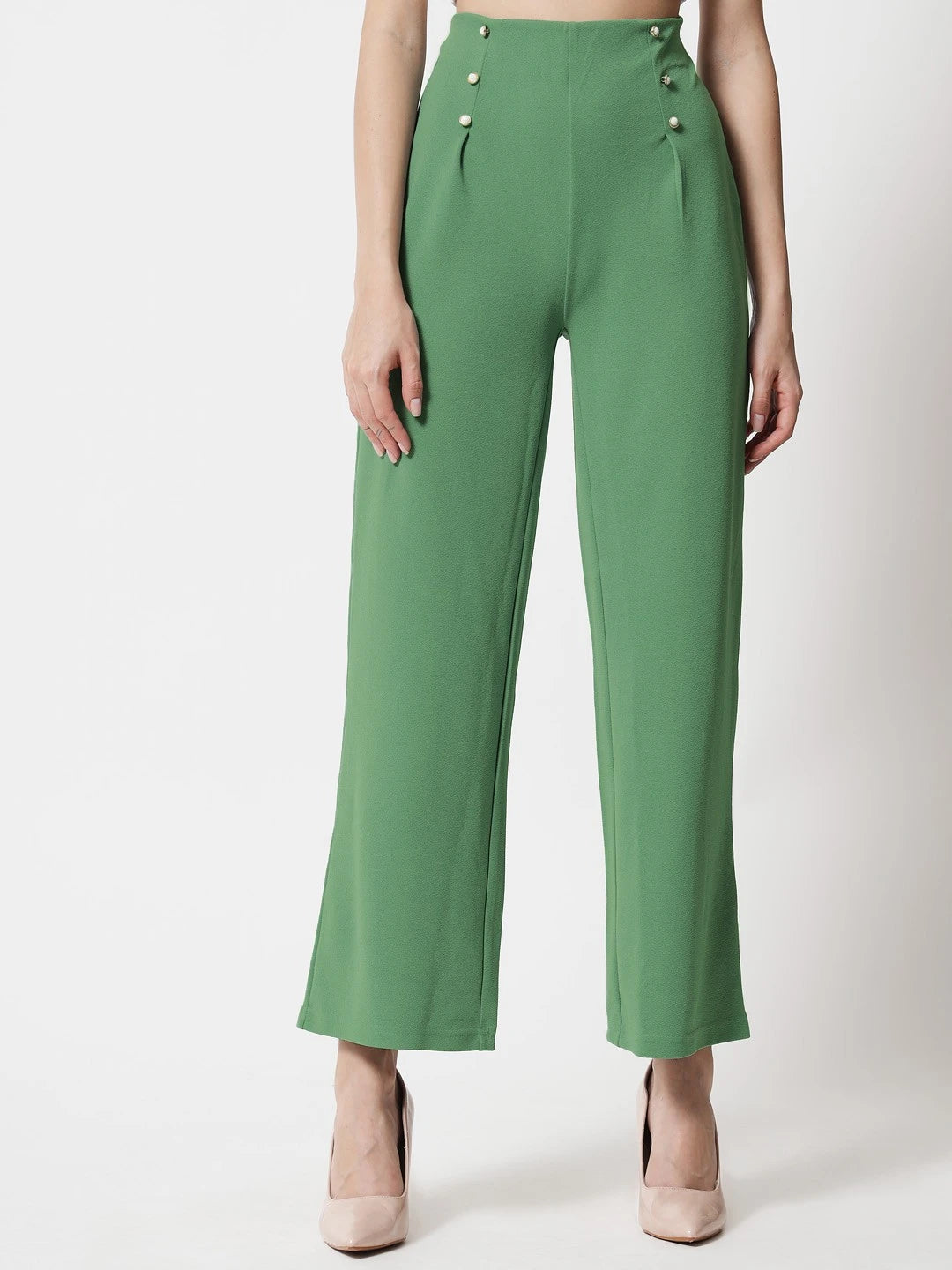 KOTTY Regular Fit Women Green Trousers 