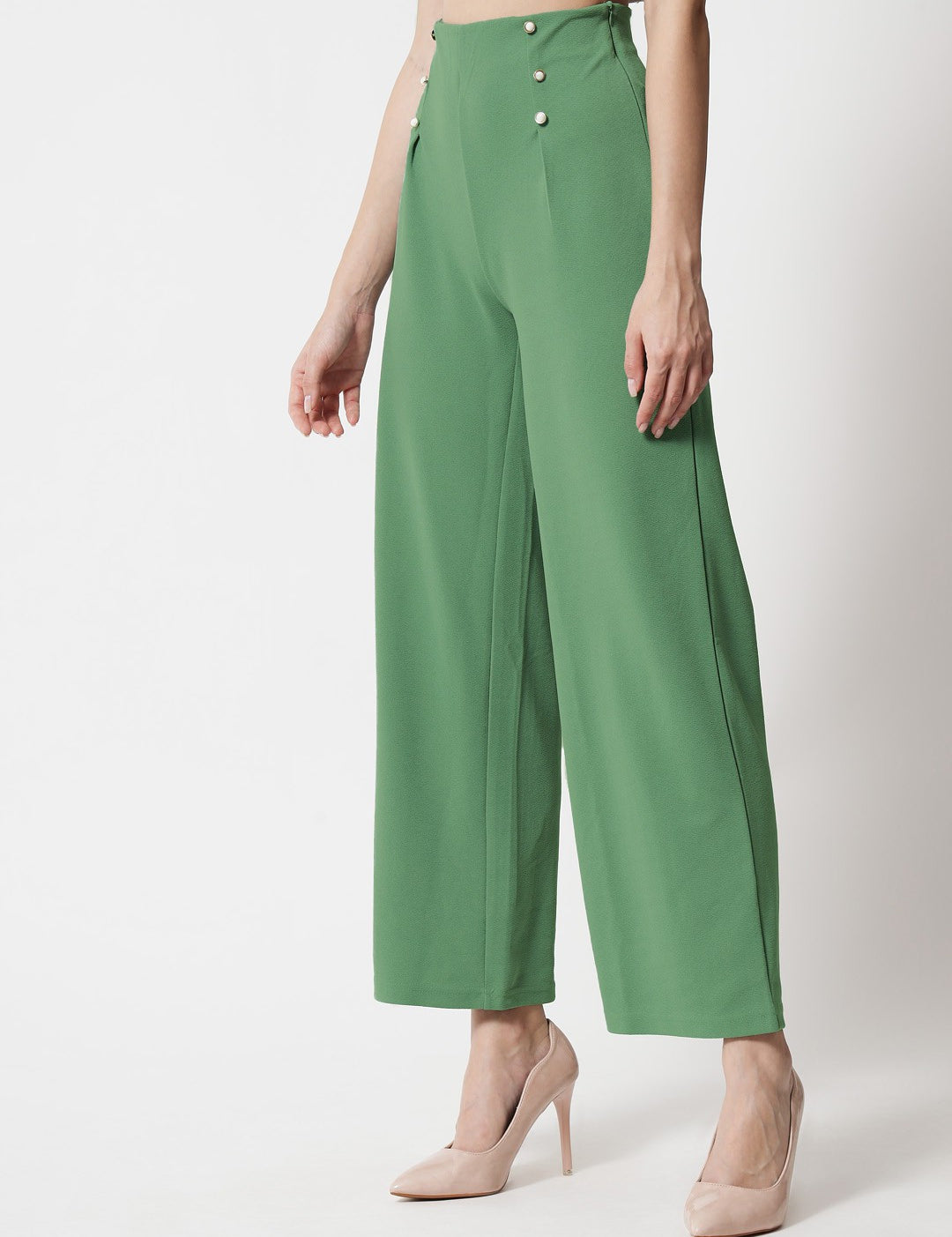 KOTTY Regular Fit Women Green Trousers 
