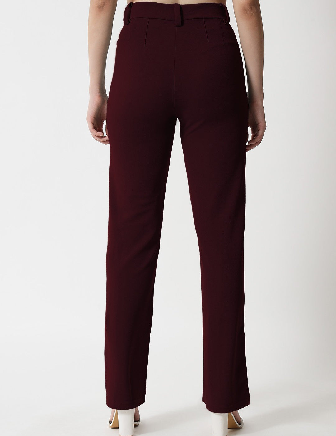 KOTTY Regular Fit Women Maroon Trousers 