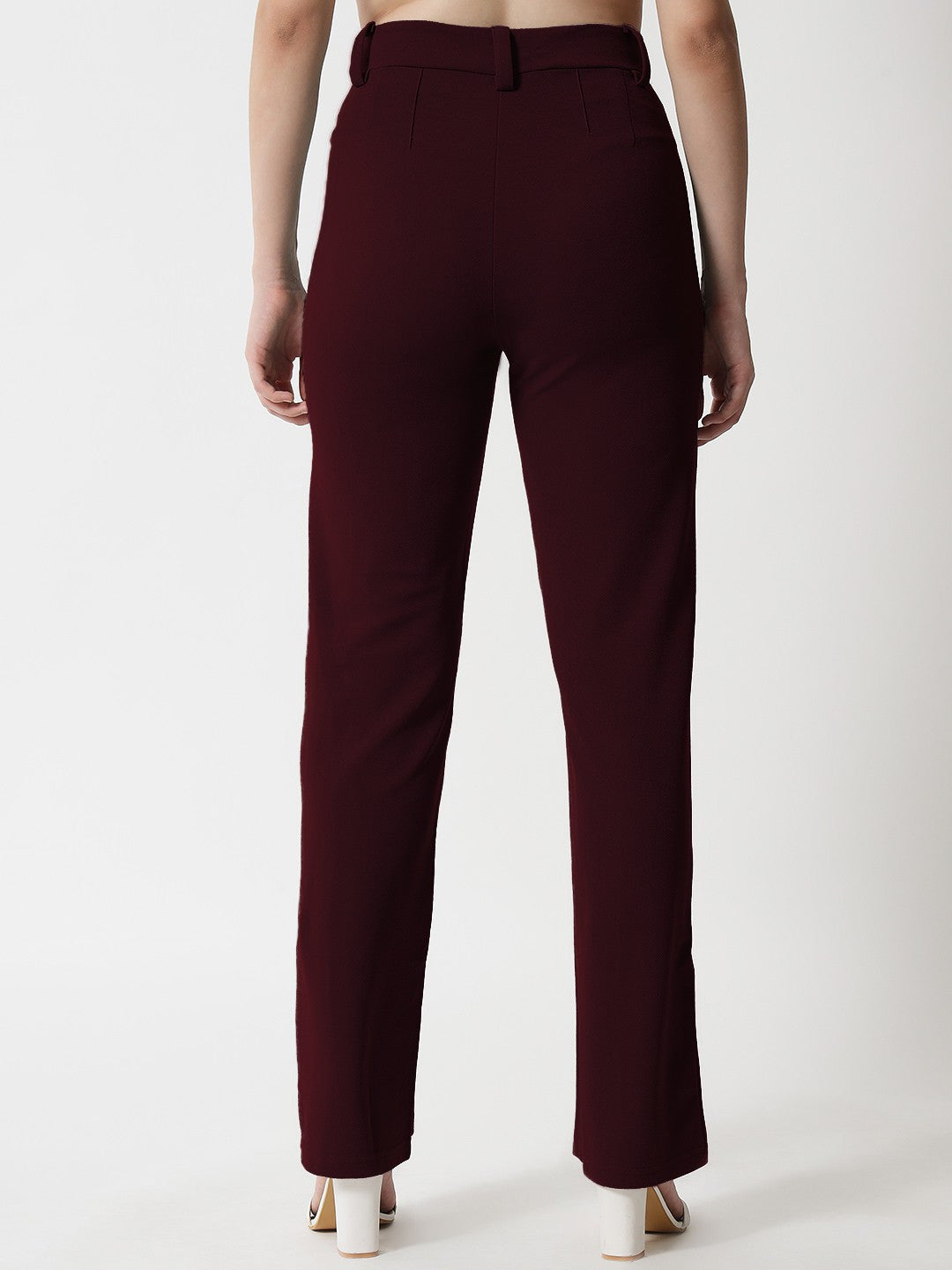KOTTY Regular Fit Women Maroon Trousers 