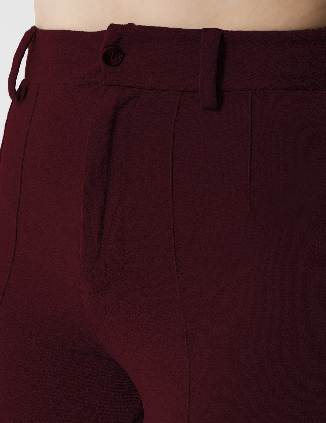 KOTTY Regular Fit Women Maroon Trousers 