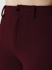 KOTTY Regular Fit Women Maroon Trousers 