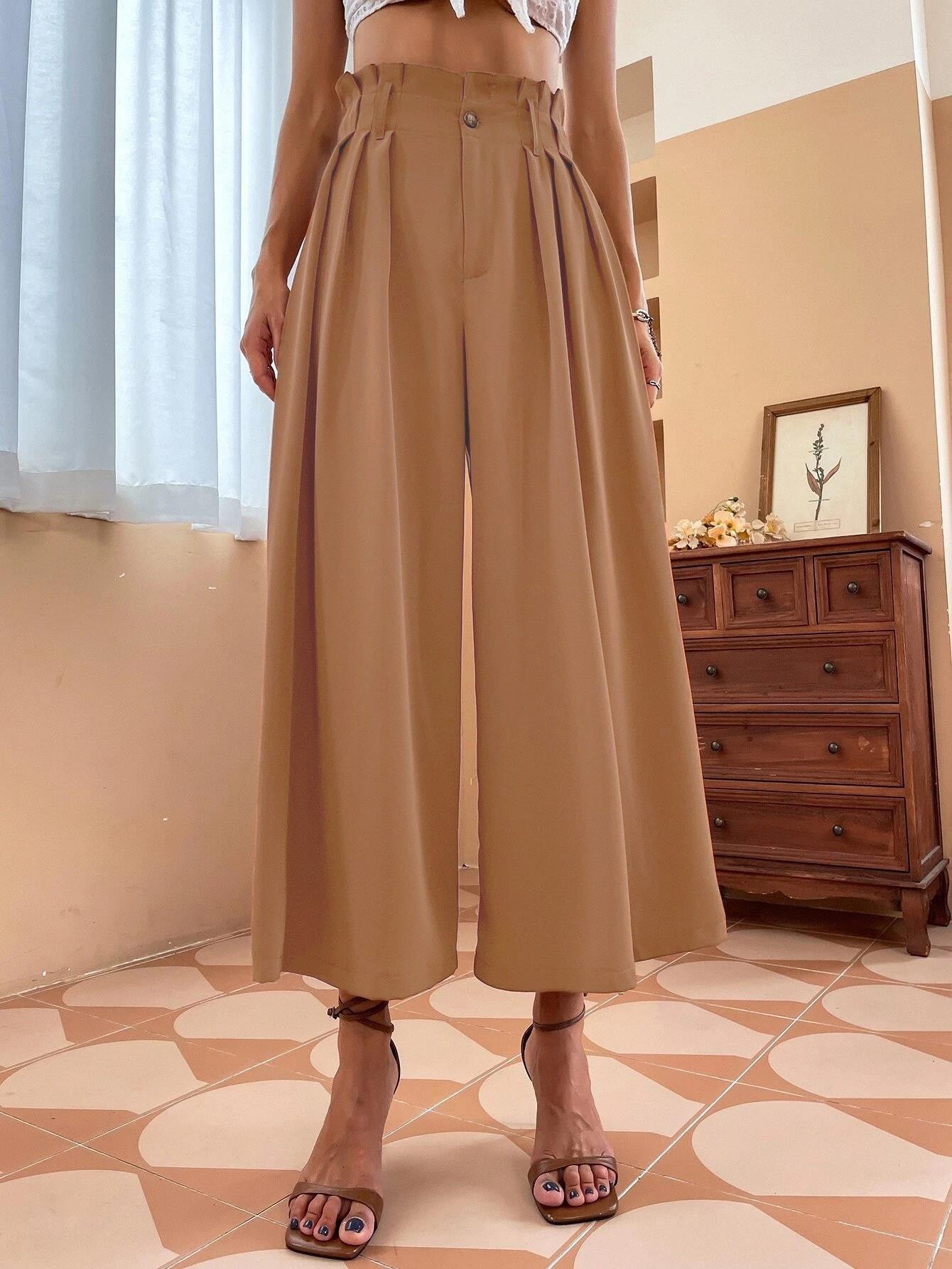 KOTTY Womens Solid Attractive High Rise Pant