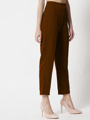 KOTTY Regular Fit Women Brown Trousers 