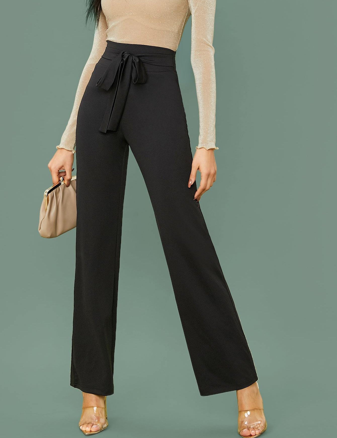 KOTTY Regular Fit Women Black Trousers 