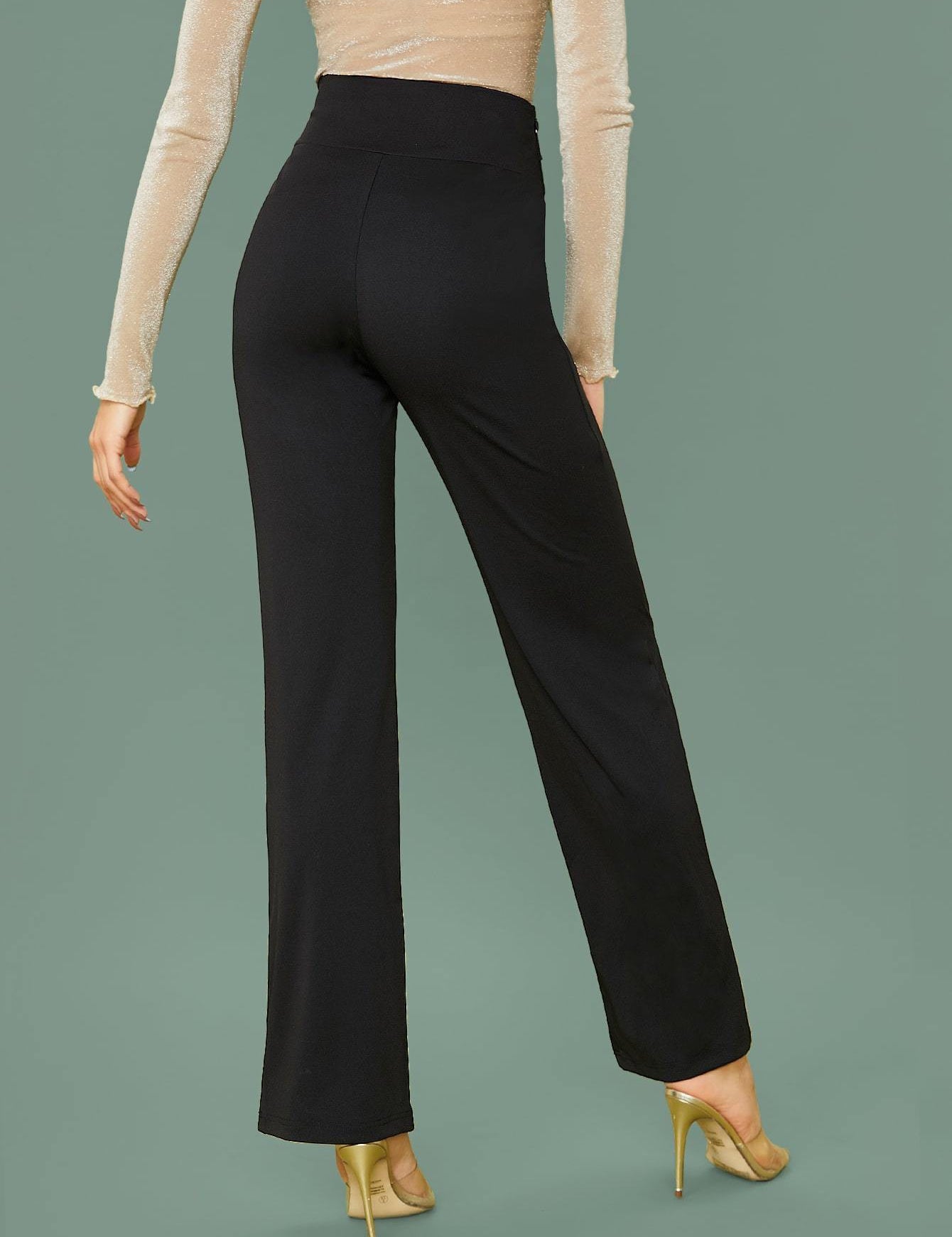 KOTTY Regular Fit Women Black Trousers 