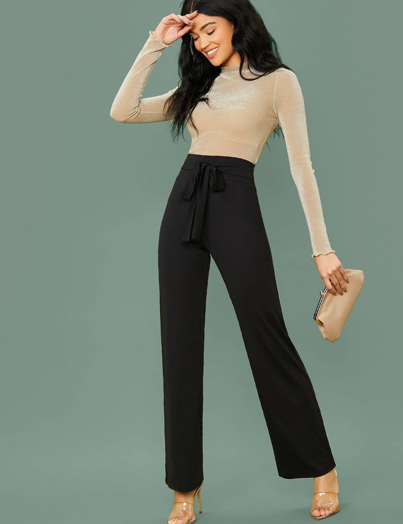 KOTTY Regular Fit Women Black Trousers 