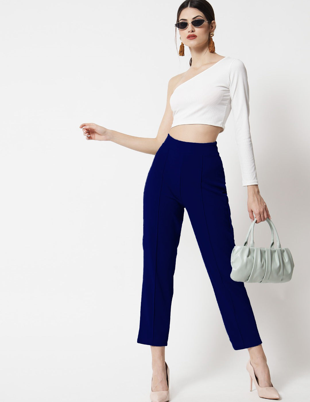 KOTTY Regular Fit Women Blue Trousers 