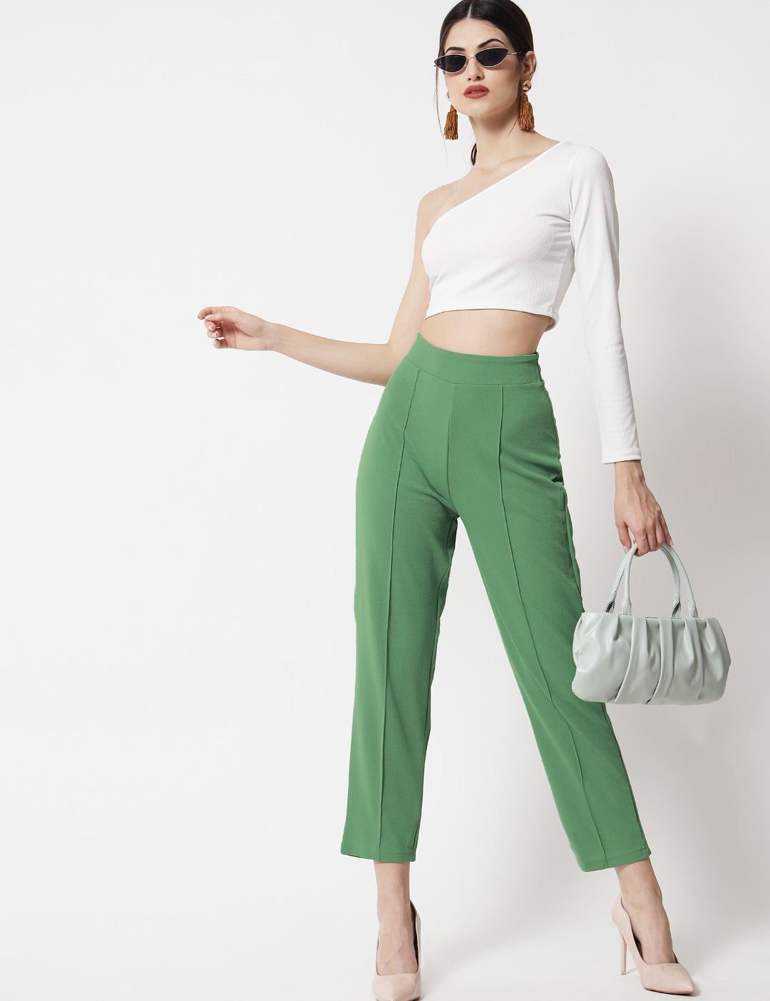KOTTY Regular Fit Women Green Trousers 