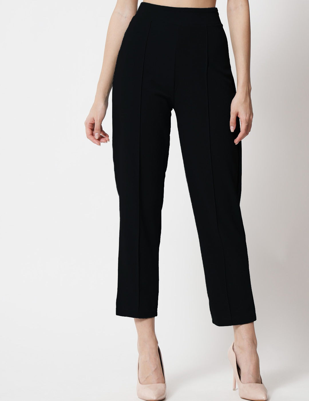 KOTTY Regular Fit Women Black Trousers 