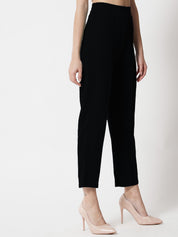 KOTTY Regular Fit Women Black Trousers 