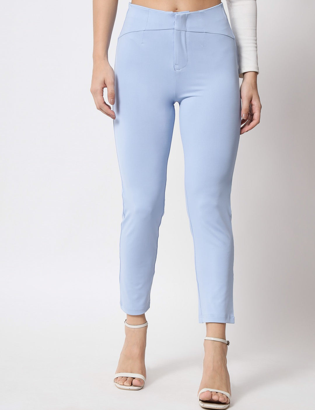 KOTTY Skinny Fit Women Light Blue Trousers 