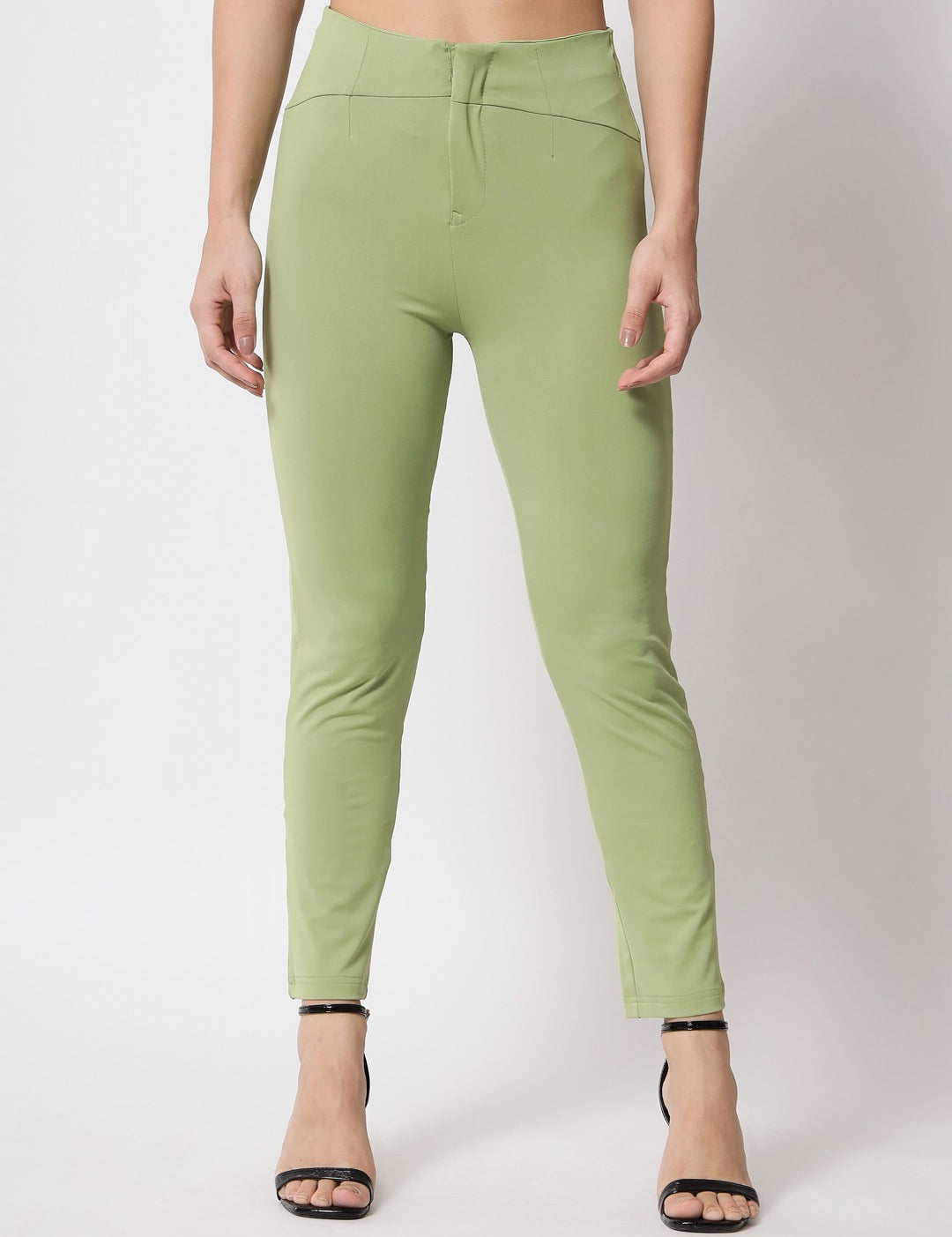KOTTY Womens Solid Attractive High Rise Pant