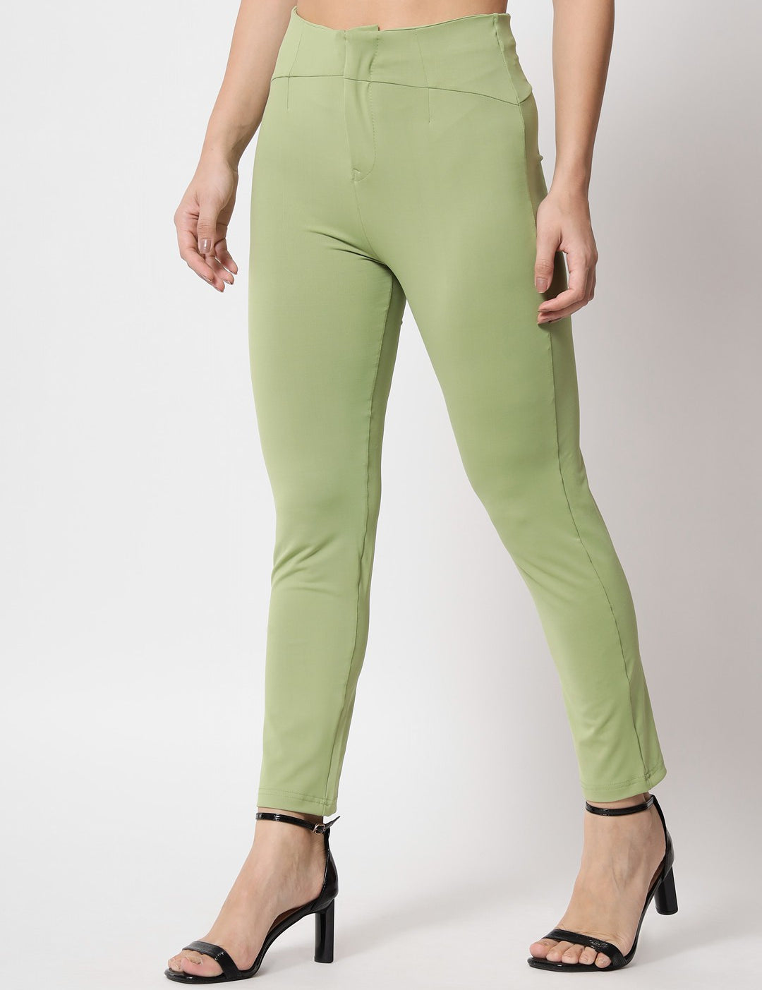 KOTTY Womens Solid Attractive High Rise Pant