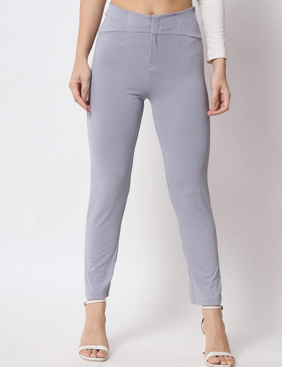 KOTTY Womens Solid Attractive High Rise Pant