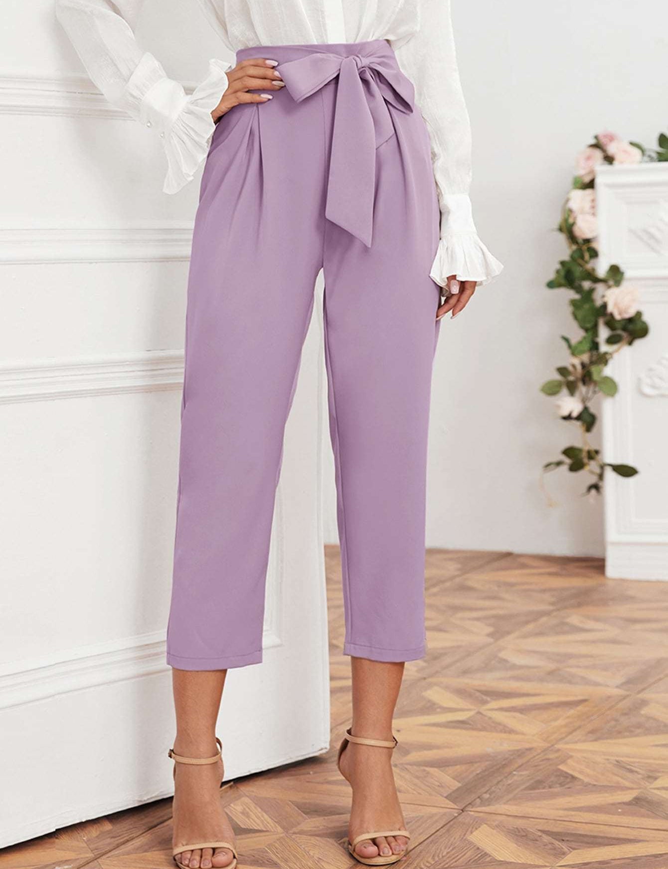 KOTTY Womens Solid Attractive High Rise Pant