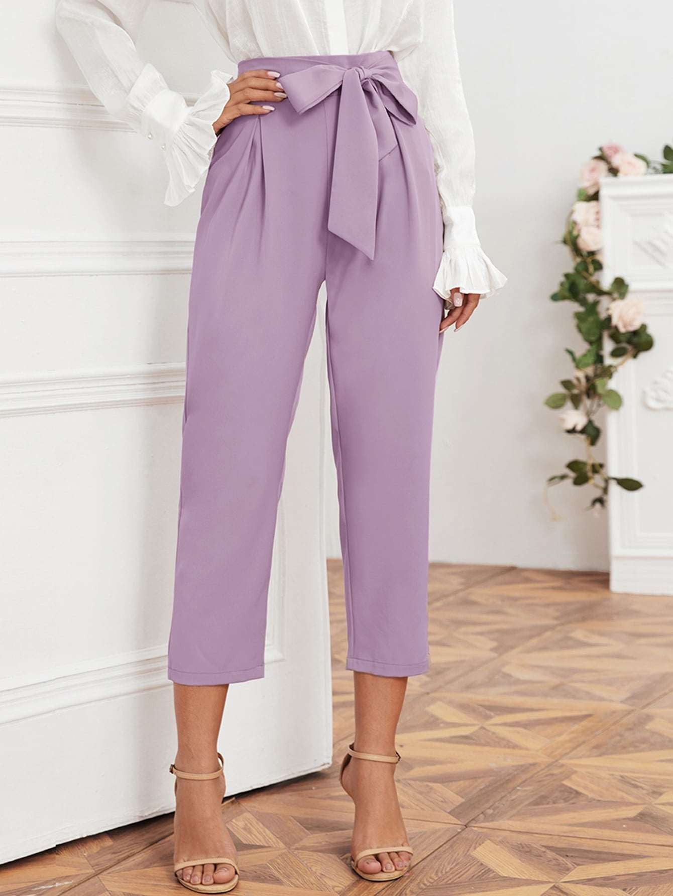 KOTTY Womens Solid Attractive High Rise Pant