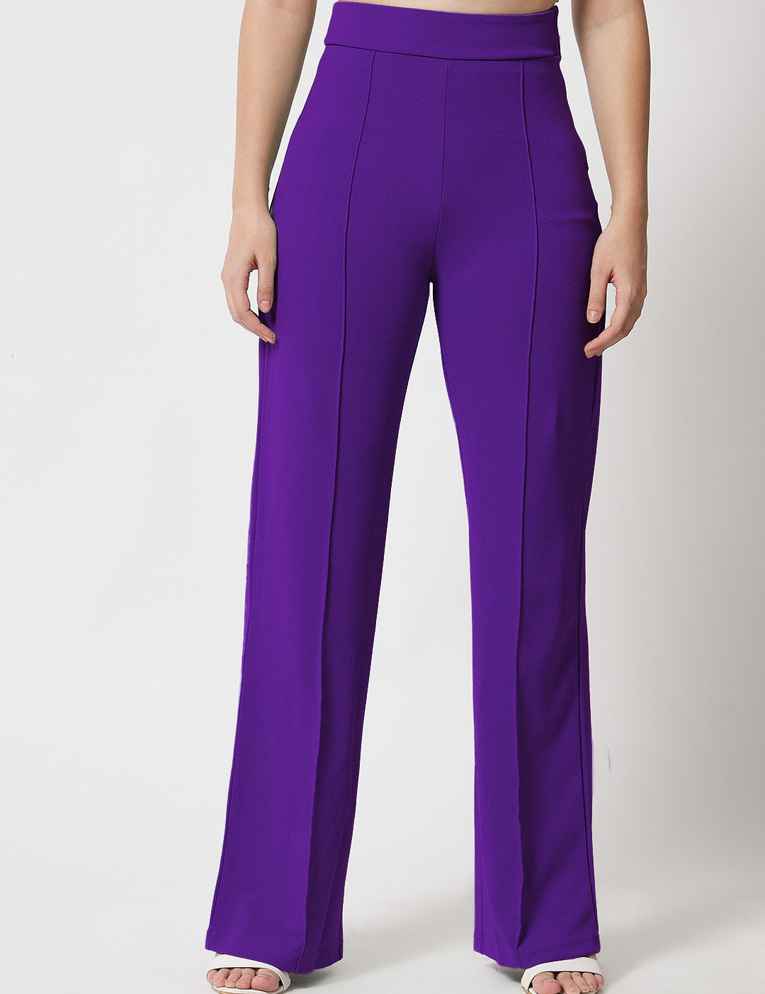 KOTTY Womens Solid Attractive High Rise Pant