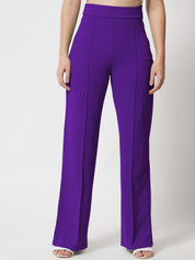 KOTTY Womens Solid Attractive High Rise Pant
