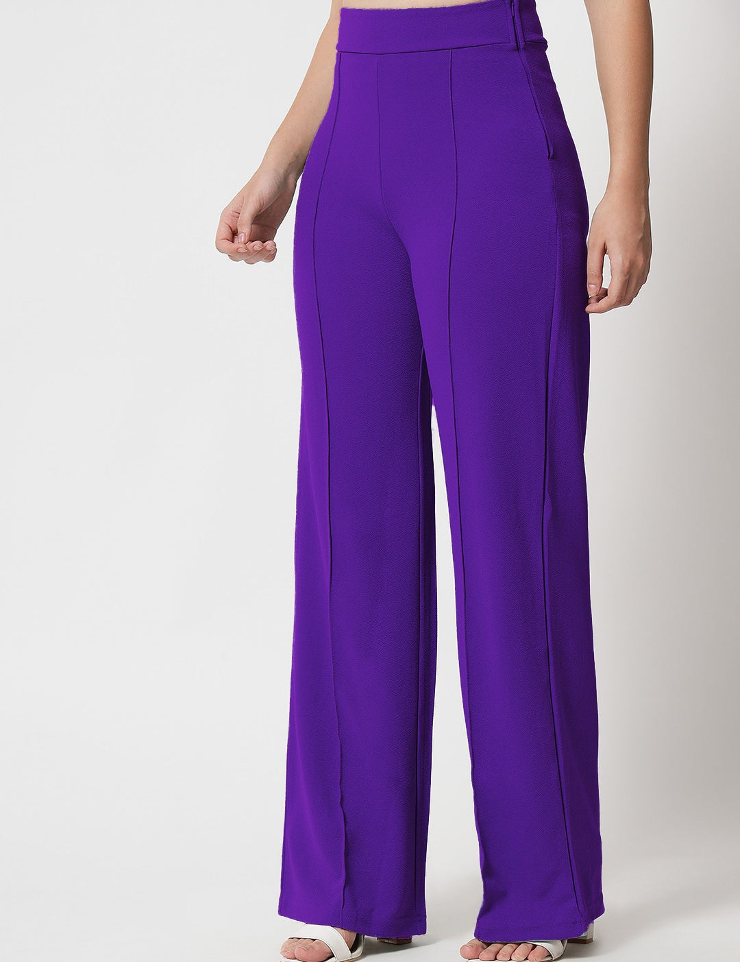 KOTTY Womens Solid Attractive High Rise Pant