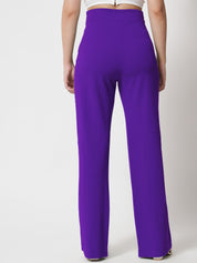 KOTTY Womens Solid Attractive High Rise Pant