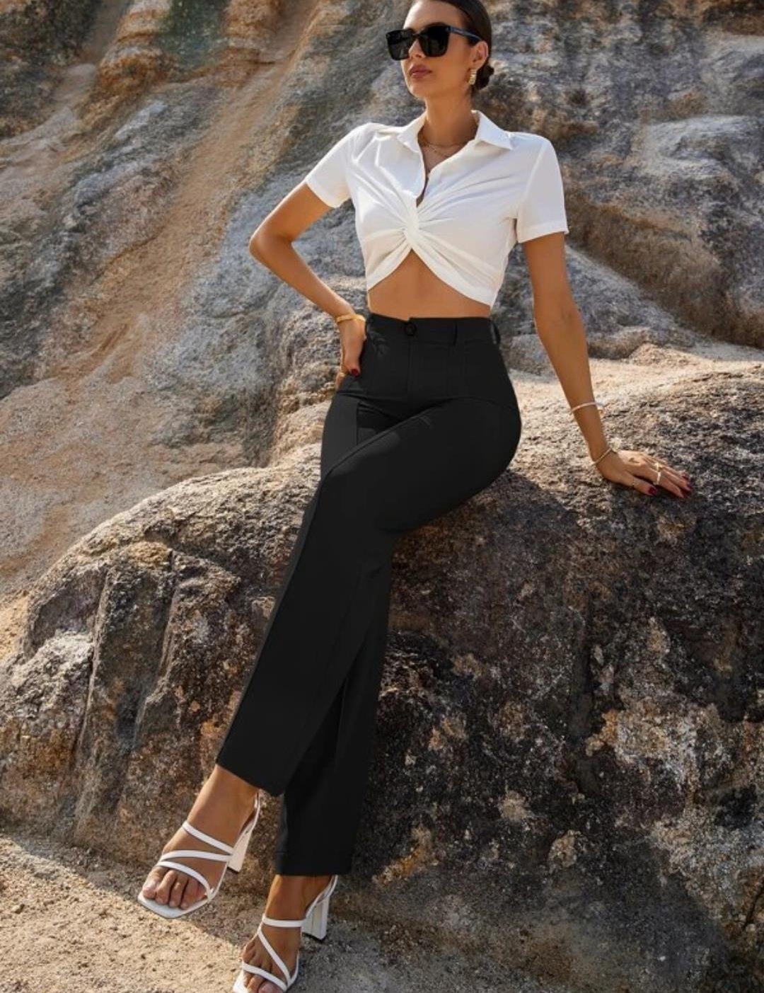 KOTTY Women's Straight Casual Pants