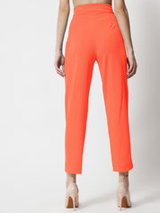 KOTTY Regular Fit Women Orange Trousers 