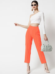 KOTTY Regular Fit Women Orange Trousers 