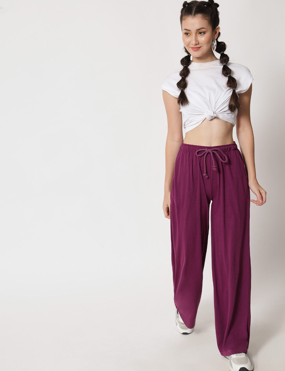 KOTTY Regular Fit Women Purple Trousers 