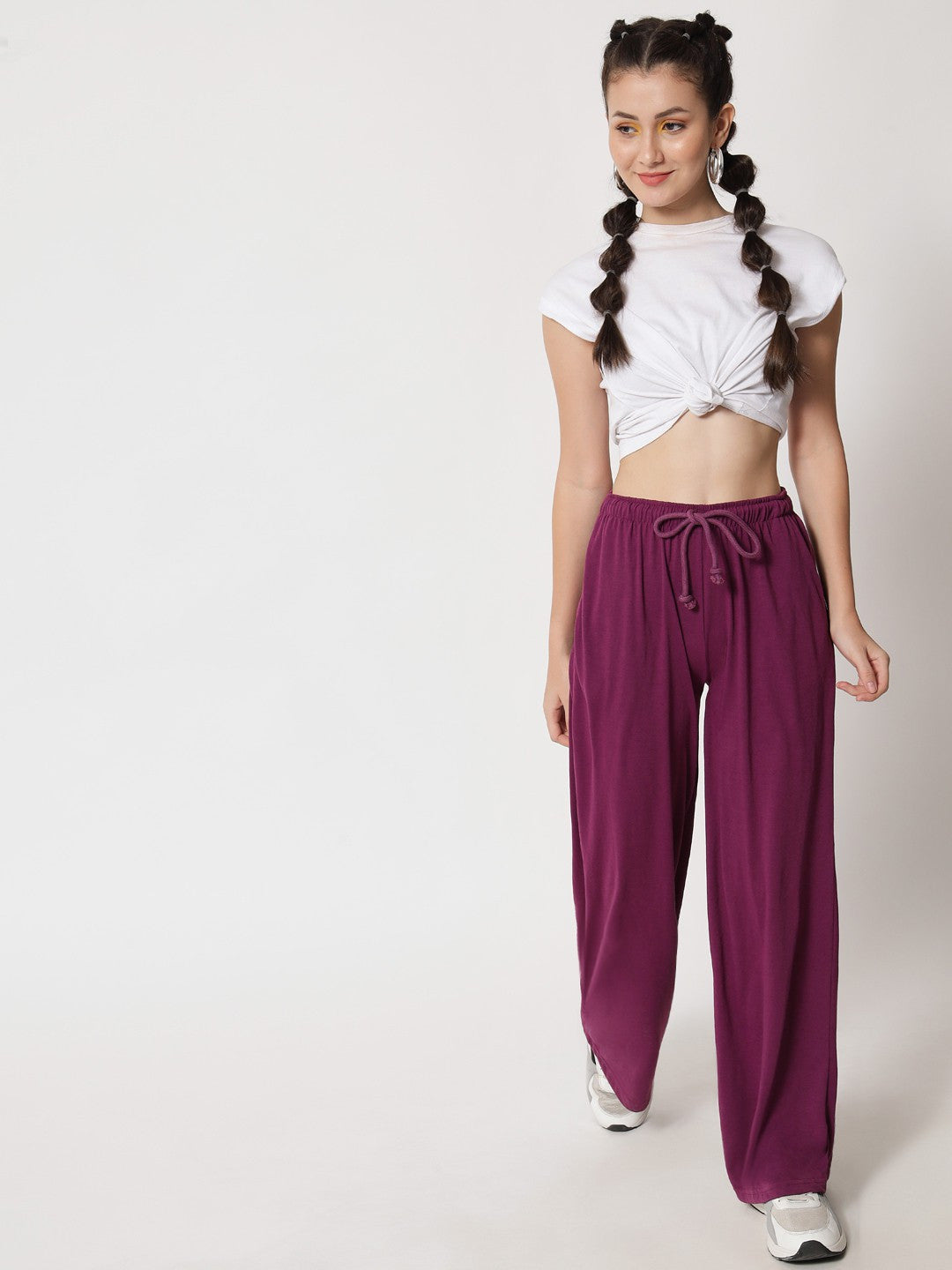 KOTTY Regular Fit Women Purple Trousers 