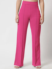 KOTTY Womens Solid Attractive High Rise Pant